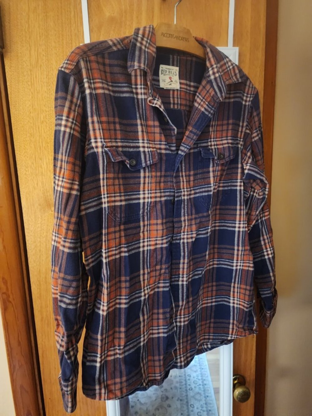 RedHead Plaid Flannel Shirt – Medium – 100% Cotton